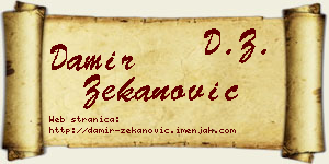 Damir Zekanović vizit kartica